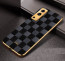 Vaku ® Vivo iQoo Z3 5G Cheron Series Leather Stitched Gold Electroplated Soft TPU Back Cover