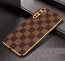 Vaku ® OnePlus Nord Cheron Series Leather Stitched Gold Electroplated Soft TPU Back Cover