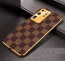 Vaku ® Samsung Galaxy S20 Ultra Cheron Series Leather Stitched Gold Electroplated Soft TPU Back Cover