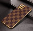 Vaku ® Samsung Galaxy A12 Cheron Series Leather Stitched Gold Electroplated Soft TPU Back Cover