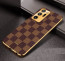Vaku ® Samsung Galaxy Note 20 Ultra Cheron Series Leather Stitched Gold Electroplated Soft TPU Back Cover