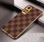 Vaku ® Redmi Note 11 Cheron Series Leather Stitched Gold Electroplated Soft TPU Back Cover