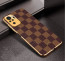 Vaku ® Redmi Note 10S Cheron Series Leather Stitched Gold Electroplated Soft TPU Back Cover