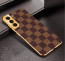 Vaku ® Samsung Galaxy S21 Plus Cheron Series Leather Stitched Gold Electroplated Soft TPU Back Cover