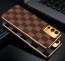 Vaku ® Oppo A55 Cheron Leather Electroplated Soft TPU Back Cover