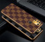 Vaku ® Samsung Galaxy M31 Cheron Series Leather Stitched Gold Electroplated Soft TPU Back Cover