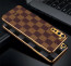 Vaku ® OnePlus Nord Cheron Series Leather Stitched Gold Electroplated Soft TPU Back Cover