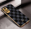 Vaku ® Redmi Note 11 Cheron Series Leather Stitched Gold Electroplated Soft TPU Back Cover