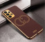 Vaku ® Samsung Galaxy A33 5G Skylar Leather Pattern Gold Electroplated Soft TPU Back Cover