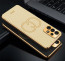 Vaku ® Samsung Galaxy A33 5G Skylar Leather Pattern Gold Electroplated Soft TPU Back Cover