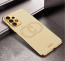 Vaku ® Samsung Galaxy A33 5G Skylar Leather Pattern Gold Electroplated Soft TPU Back Cover
