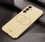 Vaku ® Samsung Galaxy A15 5G Skylar Leather Pattern Gold Electroplated Soft TPU Back Cover
