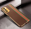 Vaku ® Samsung Galaxy F13 Felix Line Leather Stitched Gold Electroplated Soft TPU Back Cover