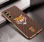 Vaku ® Samsung Galaxy M13 Lynx Leather Stitched Gold Electroplated Soft TPU Back Cover