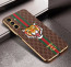 Vaku ® Samsung Galaxy M13 Lynx Leather Stitched Gold Electroplated Soft TPU Back Cover