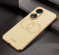 Vaku ® Oppo A58 4G Skylar Leather Pattern Gold Electroplated Soft TPU Back Cover