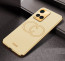 Vaku ® Vivo Y33T Skylar Leather Pattern Gold Electroplated Soft TPU Back Cover Case