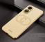 Vaku ® Oppo A17 Skylar Leather Pattern Gold Electroplated Soft TPU Back Cover