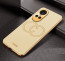 Vaku ® Oppo Reno10 5G Skylar Leather Pattern Gold Electroplated Soft TPU Back Cover