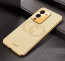Vaku ® Vivo V25 Pro Skylar Leather Pattern Gold Electroplated Soft TPU Back Cover