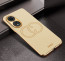 Vaku ® Oppo A38 Skylar Leather Pattern Gold Electroplated Soft TPU Back Cover