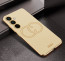 Vaku ® Samsung Galaxy A35 5G Skylar Leather Pattern Gold Electroplated Soft TPU Back Cover