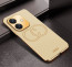 Vaku ® Oppo A3X 5G Skylar Leather Pattern Gold Electroplated Soft TPU Back Cover