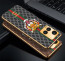 Vaku ® Vivo Y33T Lynx Designer Leather Pattern Gold Electroplated Soft TPU Back Cover Case