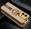 Vaku ® Vivo V25 5G Lynx Designer Leather Pattern Gold Electroplated Soft TPU Back Cover Case