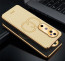 Vaku ® Vivo V40 5G Skylar Leather Pattern Gold Electroplated Soft TPU Back Cover