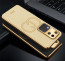 Vaku ® Vivo V30 5G Skylar Leather Pattern Gold Electroplated Soft TPU Back Cover