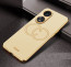 Vaku ® Oppo A78 5G Skylar Leather Pattern Gold Electroplated Soft TPU Back Cover
