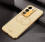 Vaku ® Vivo V29 5G Skylar Leather Pattern Gold Electroplated Soft TPU Back Cover