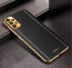 Vaku ® Samsung Galaxy A73 5G Luxemberg Series Leather Stitched Gold Electroplated Soft TPU Back Cover