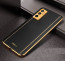 Vaku ® Vivo Y75 4G Luxemberg Series Leather Stitched Gold Electroplated Soft TPU Back Cover