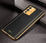 Vaku ® Vivo V23 5G Luxemberg Series Leather Stitched Gold Electroplated Soft TPU Back Cover