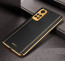 Vaku ® Redmi Note 11 Pro Luxemberg Series Leather Stitched Gold Electroplated Soft TPU Back Cover