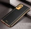 Vaku ® Oppo F19 Pro Plus 5G Luxemberg Series Leather Stitched Gold Electroplated Soft TPU Back Cover