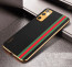 Vaku ® Samsung Galaxy S20 FE Felix Line Leather Stitched Gold Electroplated Soft TPU Back Cover