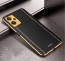 Vaku ® OnePlus Nord CE 2 Lite 5G Luxemberg Series Leather Stitched Gold Electroplated Soft TPU Back Cover