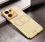 Vaku ® Oppo Reno8 5G Skylar Leather Pattern Gold Electroplated Soft TPU Back Cover