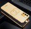 Vaku ® Oppo A55 Skylar Leather Pattern Gold Electroplated Soft TPU Back Cover