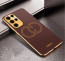 Vaku ® Samsung Galaxy S23 Ultra Skylar Leather Pattern Gold Electroplated Soft TPU Back Cover