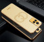 Vaku ® Vivo Y73 Skylar Leather Pattern Gold Electroplated Soft TPU Back Cover