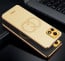 Vaku ® Vivo Y72 5G Skylar Leather Pattern Gold Electroplated Soft TPU Back Cover