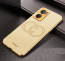 Vaku ® Oppo Reno7 5G Skylar Leather Pattern Gold Electroplated Soft TPU Back Cover