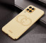 Vaku ® Samsung Galaxy M53 Skylar Leather Pattern Gold Electroplated Soft TPU Back Cover