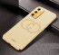 Vaku ® Oppo F19s Skylar Leather Pattern Gold Electroplated Soft TPU Back Cover