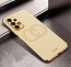 Vaku ® Samsung Galaxy A73 5G Skylar Leather Pattern Gold Electroplated Soft TPU Back Cover