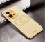Vaku ® Vivo V25 5G Skylar Leather Pattern Gold Electroplated Soft TPU Back Cover